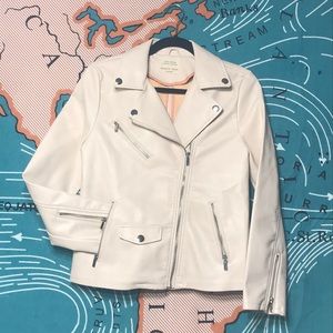 Baby pink faux leather jacket